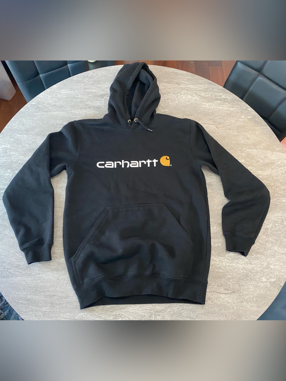 Carhartt Black Hoodie with Gold Logo